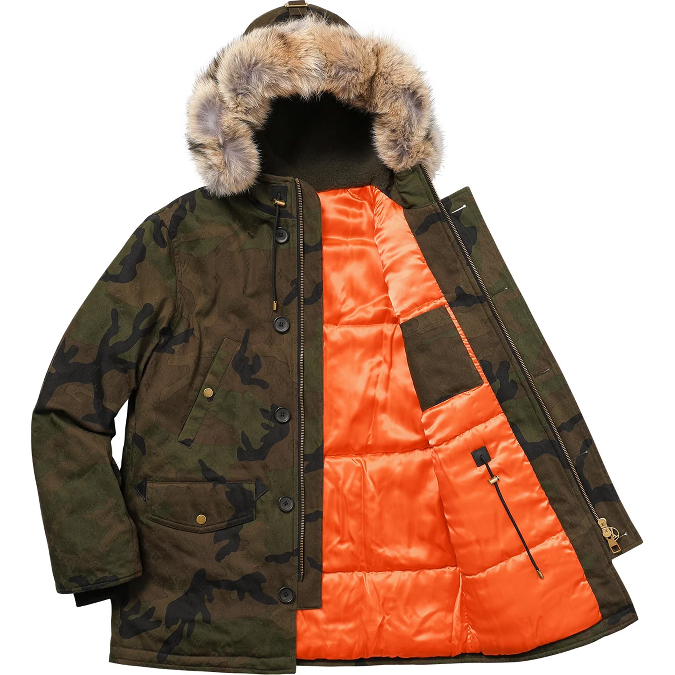 Louis Vuitton/Supreme Jacquard Denim N-3B Parka view 5